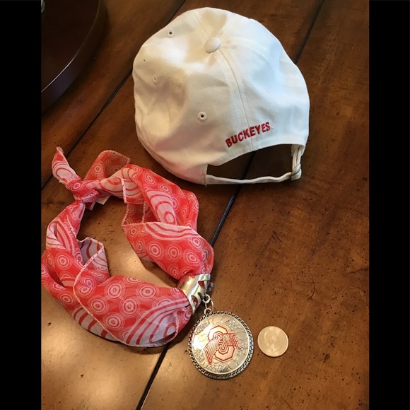 Ohio State Scarf Necklace and Bling Hat - Picture 6 of 7